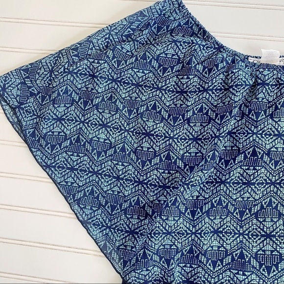 Blue blouse with overlay sheer poncho Size M - Picture 8 of 8